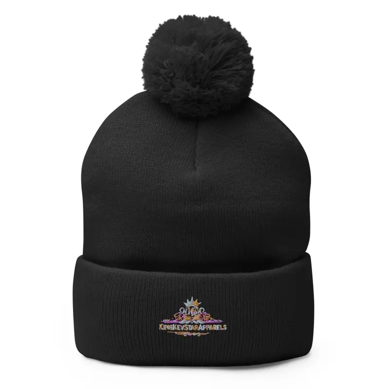 Pom Pom Knit Cap